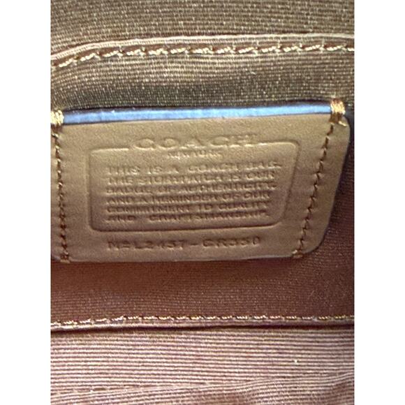 NWOT Coach Straw Woven Shoulder Bag Tan Leather Trim Gold Hardware – Style C2550 - Picture 11 of 13